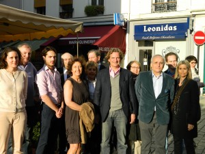 Visite samedi 8 mars Charles Beigbeder à la liste PARIS LIBERE 7ème arrondissement, rue Cler, présentée par Emmanuel de Mandat Grancey : photo des candidats.